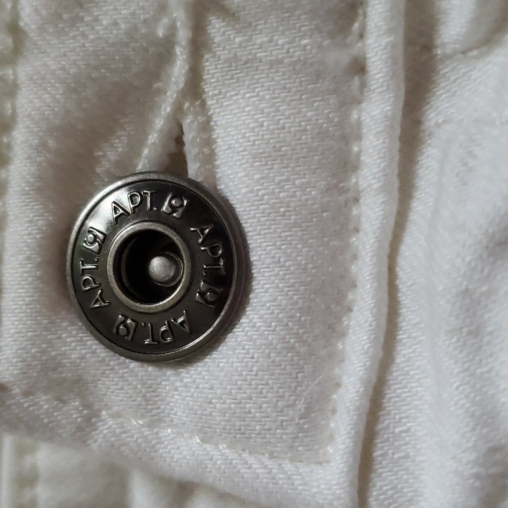Apt. 9 Cropped Flare Women's White Jean Pants - Size 24W - Picture 6 of 10